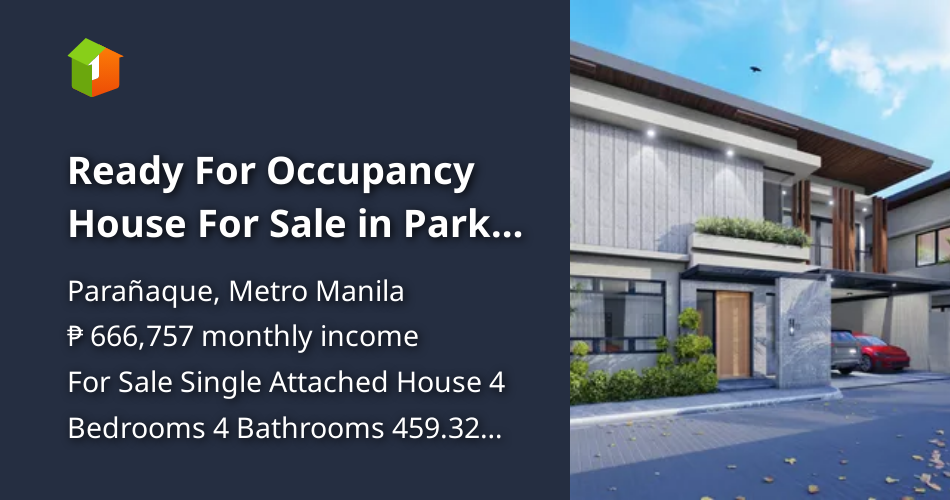 Ready For Occupancy House For Sale in Park Slope Estates Paranaque