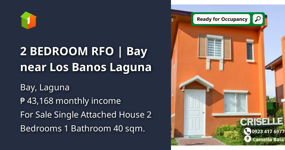 2 BEDROOM RFO Bay near Los Banos Laguna [House and Lot 🏘️] (April