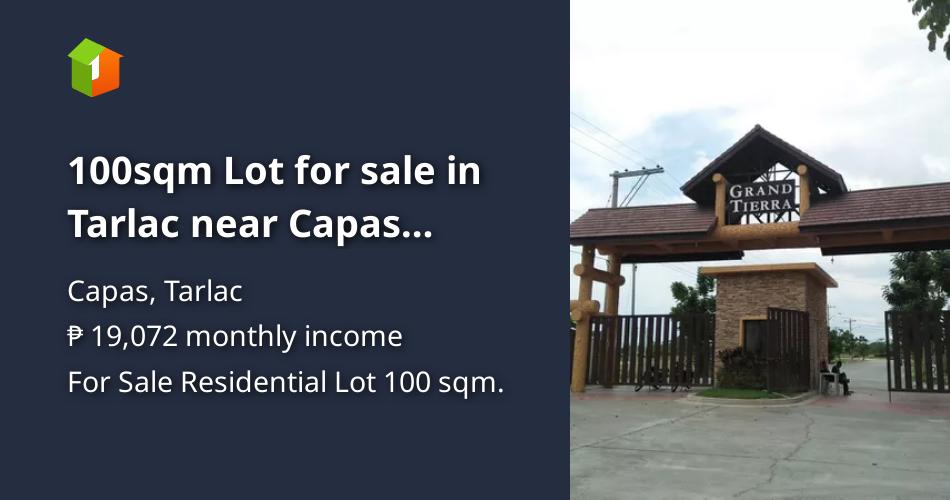 100sqm Lot for sale in Tarlac near Capas Junction gated Subdivision