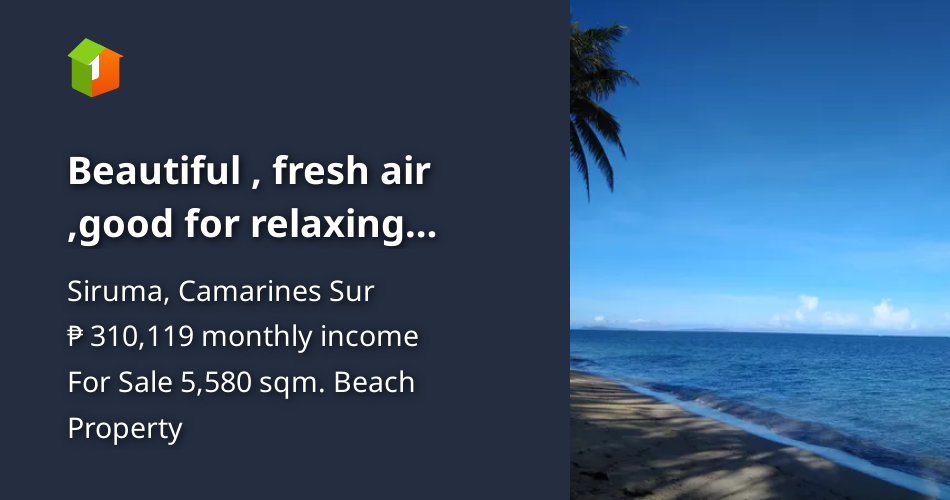 Beautiful , fresh air ,good for relaxing vacation or business .beach