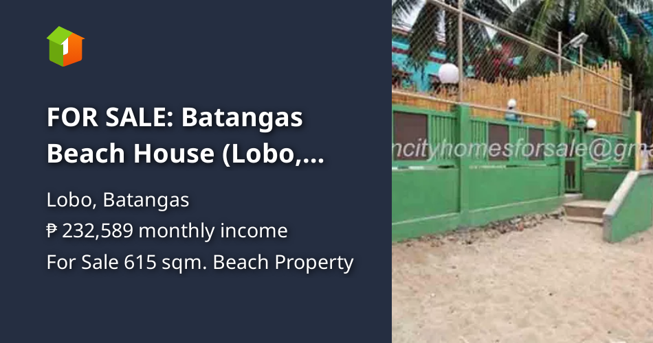 FOR SALE Batangas Beach House (Lobo, Batangas) [Beach Property 🏖️