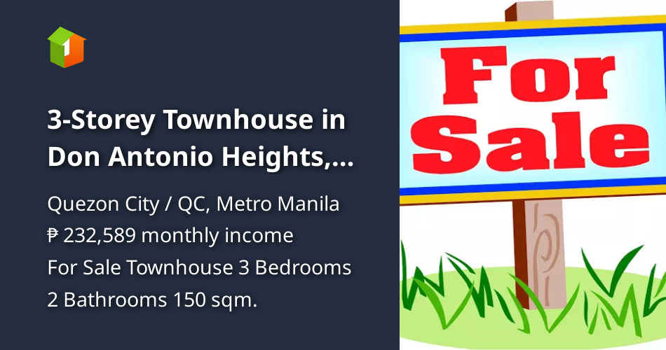 3Storey Townhouse in Don Antonio Heights, Quezon City PH2591 [House