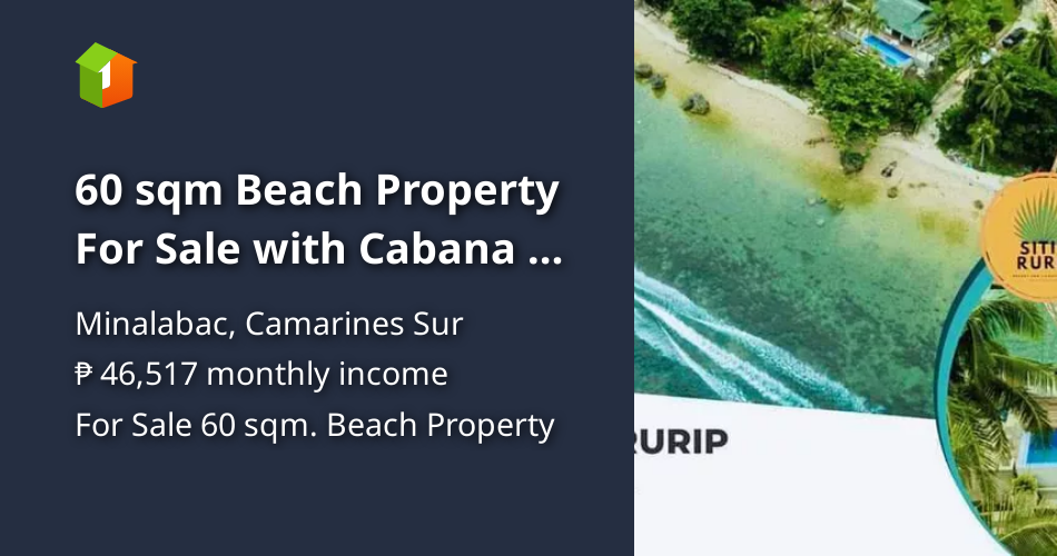 60 sqm Beach Property For Sale with Cabana & Pool in Cam Sur [Beach