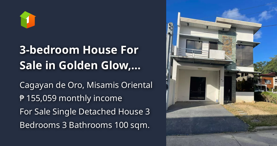 3bedroom House For Sale in Golden Glow, Uptown, Cagayan de Oro [House