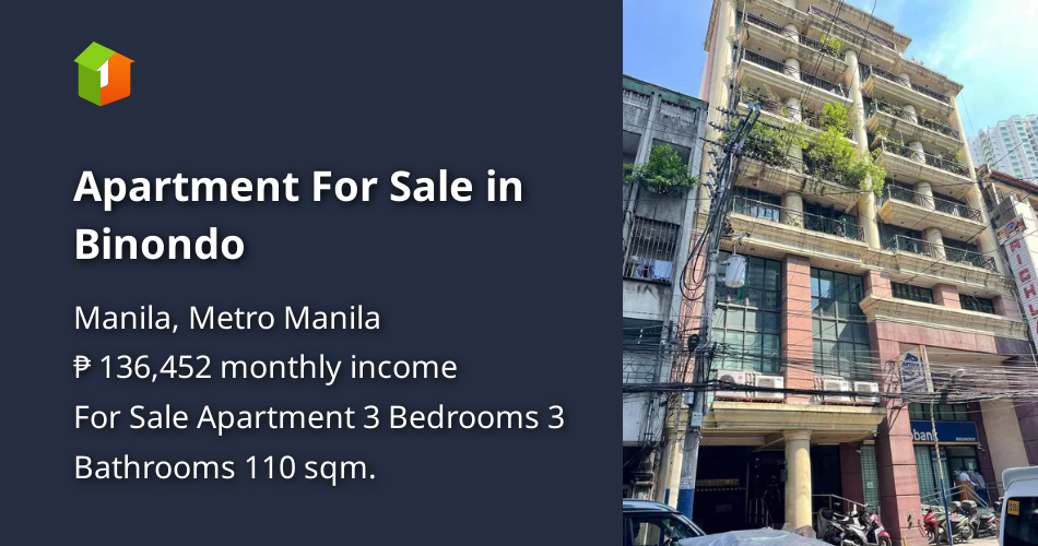 Apartment For Sale in Binondo [Condo 🏙️] (February 2023) in Manila