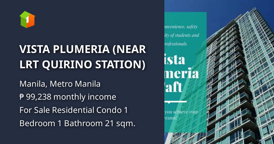 VISTA PLUMERIA (NEAR LRT QUIRINO STATION) [Condo 🏙️] (June 2024) in