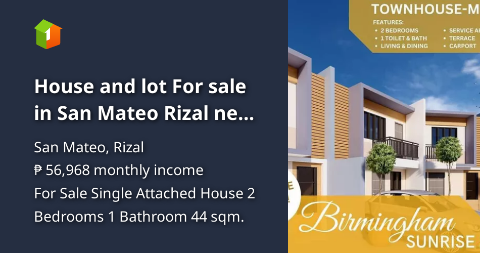 House and lot For sale in San Mateo Rizal near Batasan QC [House and