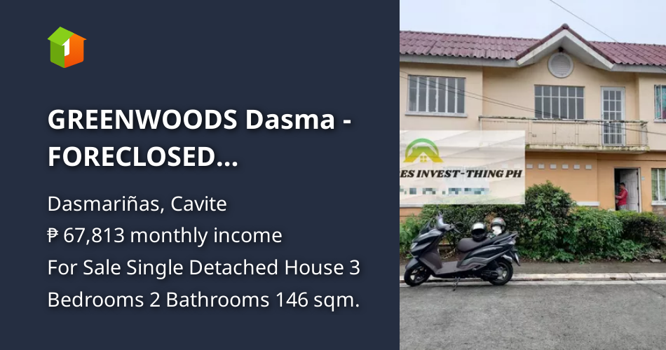 GREENWOODS Dasma FORECLOSED HOUSE&LOT FOR SALE BARGAIN PRICE! [House