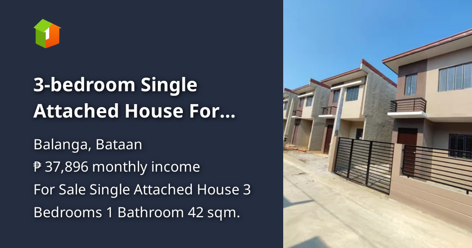 3bedroom Single Attached House For Sale in Balanga Bataan [House and