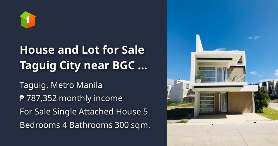 House and Lot for Sale Taguig City near BGC & Makati [House and Lot 🏘️