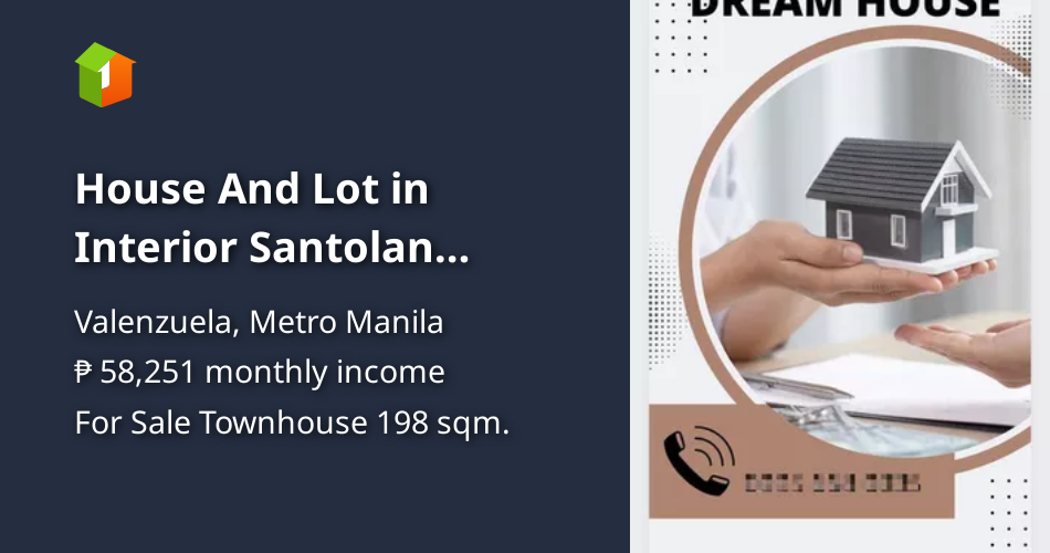 House And Lot in Interior Santolan Gen.T.De Leon Valenzuela City [House