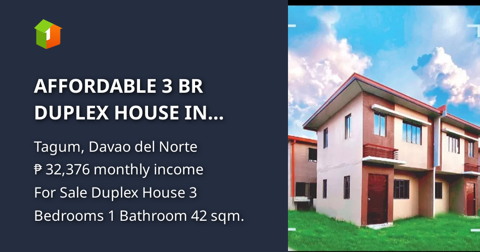 AFFORDABLE 3 BR DUPLEX HOUSE IN TAGUM CITY [House and Lot 🏘️] (March