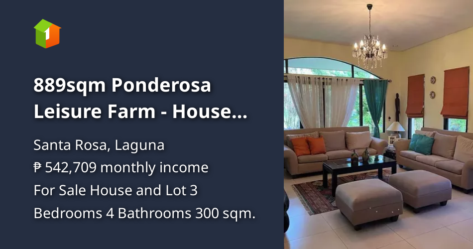 889sqm Ponderosa Leisure Farm House and Lot For Sale in Sta. Rosa [House and Lot 🏘️