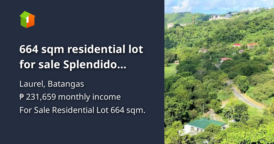 664 sqm residential lot for sale Splendido tagaytay laurel batangas