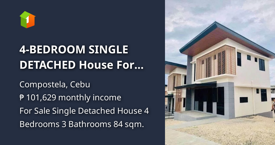 4BEDROOM SINGLE DETACHED House For Sale in Compostela Cebu [House and