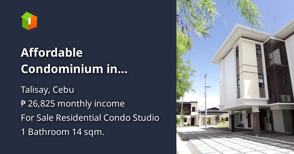 Affordable Condominium in Tangke Talisay Cebu 6K monthly for Dp