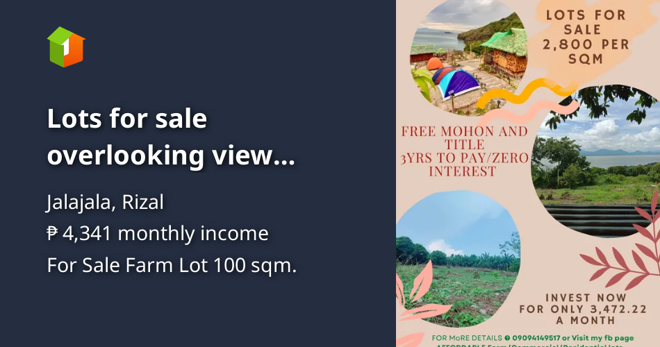 Lots for sale overlooking view Perfect for Investment/Rest house [Lot 🚜