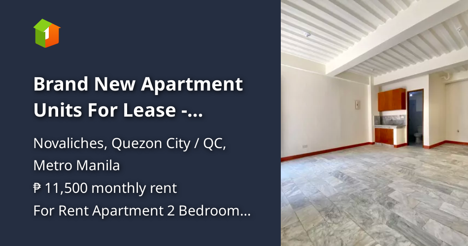 Brand New Apartment Units For Lease Talipapa, Novaliches, Q.C. [Condo