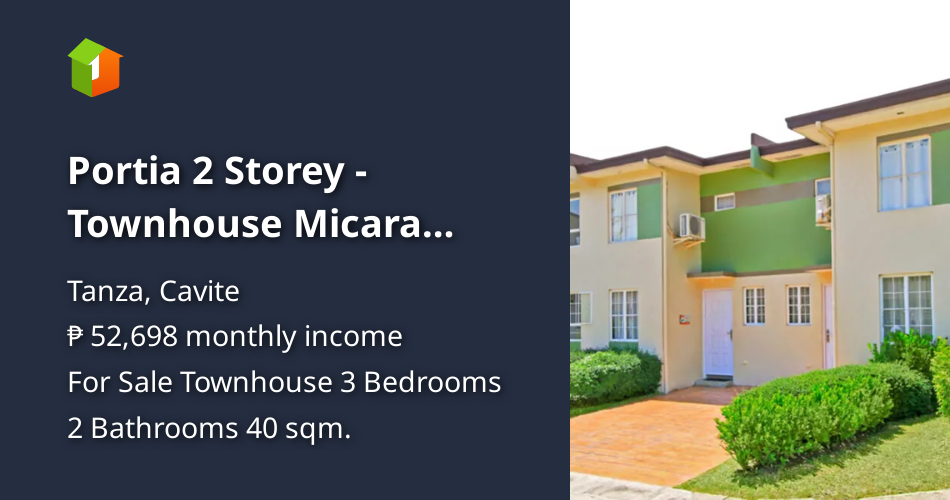 Portia 2 Storey - Townhouse Micara Estates in Tanza Cavite [Houses and ...