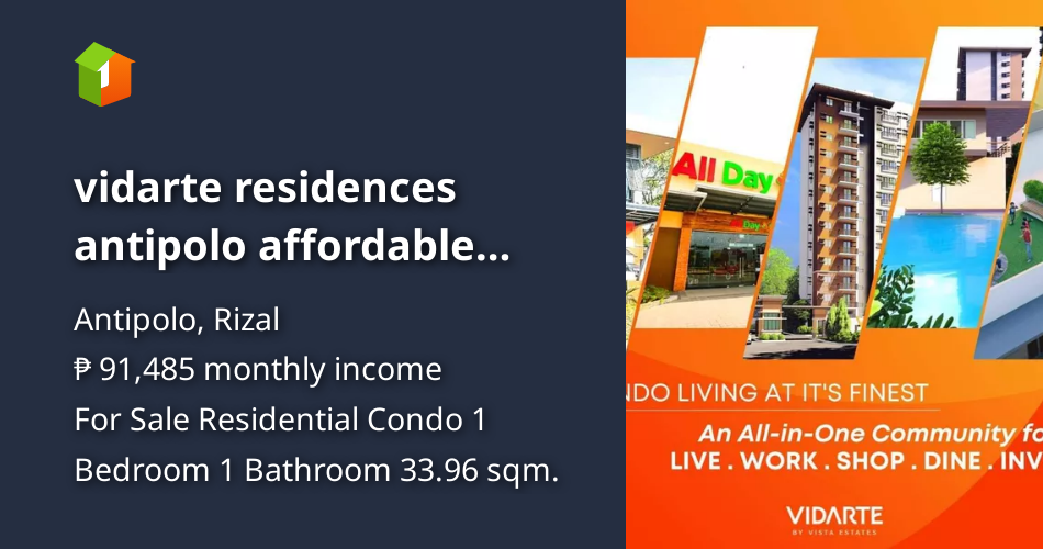 Vidarte residences antipolo affordable Condominium [Condo 🏙️] (October