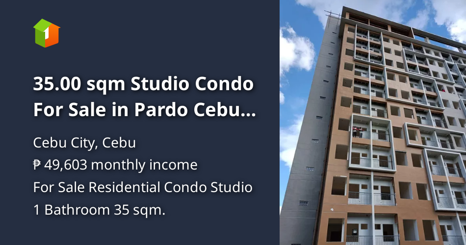 35.00 sqm Studio Condo For Sale in Pardo Cebu City Cebu [Condo 🏙️