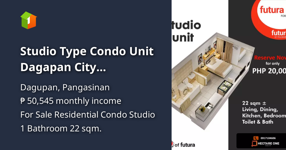 Studio Type Condo Unit Dagapan City Pangasinan [Condo 🏙️] (January 2023