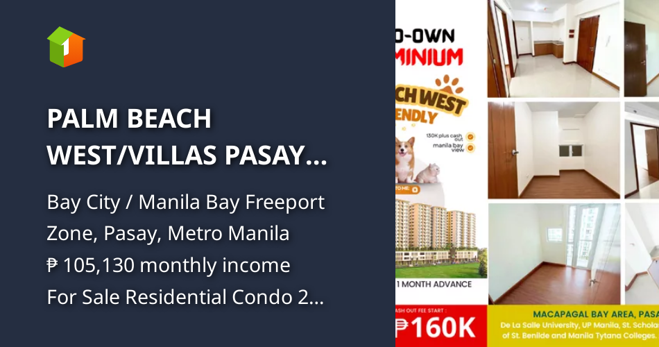 PALM BEACH WEST/VILLAS PASAY RENT TO OWN CONDOMINIUM [Condos 🏙️