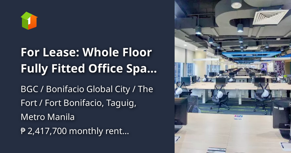 For Lease: Whole Floor Fully Fitted Office Space in World Plaza BGC ...