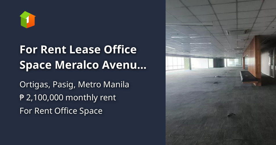 For Rent Lease Office Space Meralco Avenue Ortigas Pasig 3000sqm