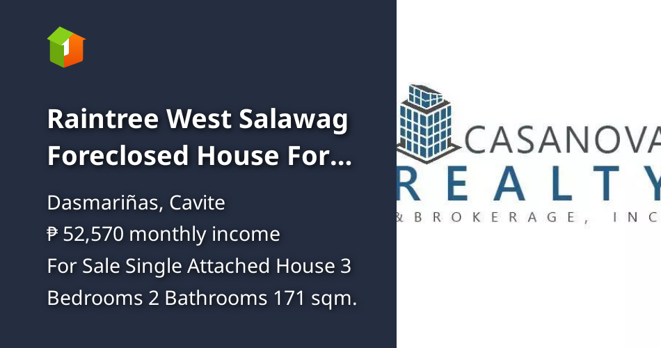 Raintree West Salawag Foreclosed House For Sale in Dasmarinas Cavite [House and Lot 🏘️] (March