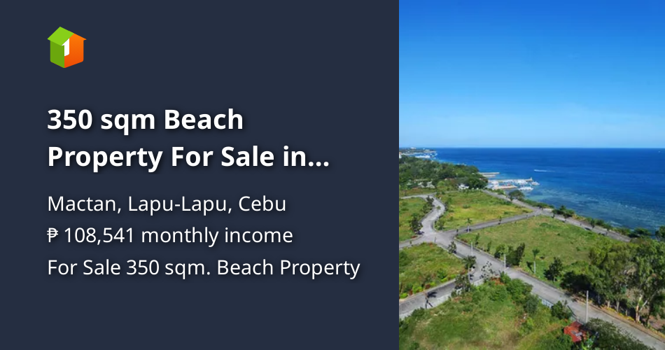 350 sqm Beach Property For Sale in Mactan LapuLapu Cebu [Beach