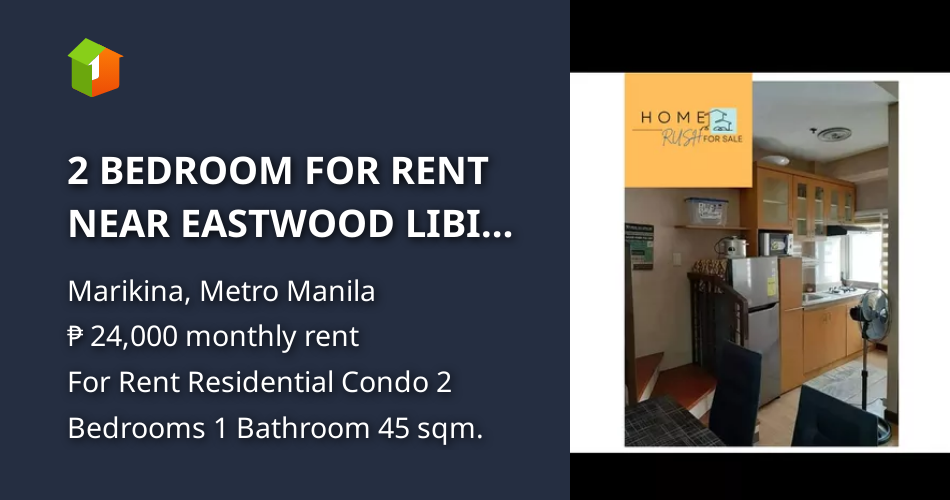 2 BEDROOM FOR RENT NEAR EASTWOOD LIBIS QUEZON CITY [Condo 🏙️] (June
