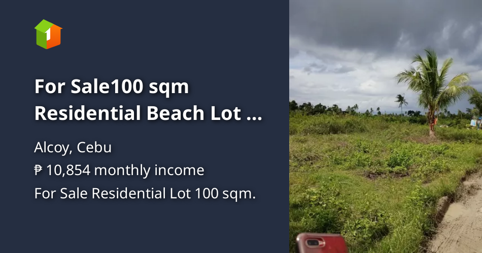 For Sale100 sqm Residential Beach Lot in Saavedra, Moalboal, Cebu [Lot