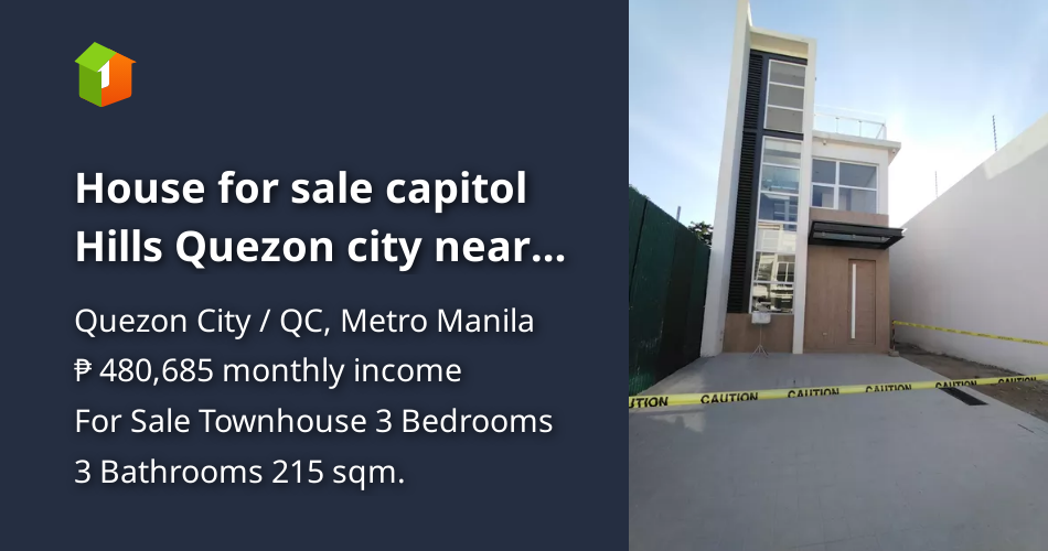 House for sale capitol Hills Quezon city near Tandang sora [House and