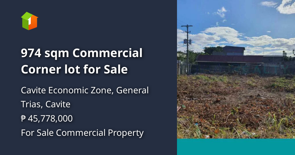 974 sqm Commercial Corner lot for Sale Property 🏭