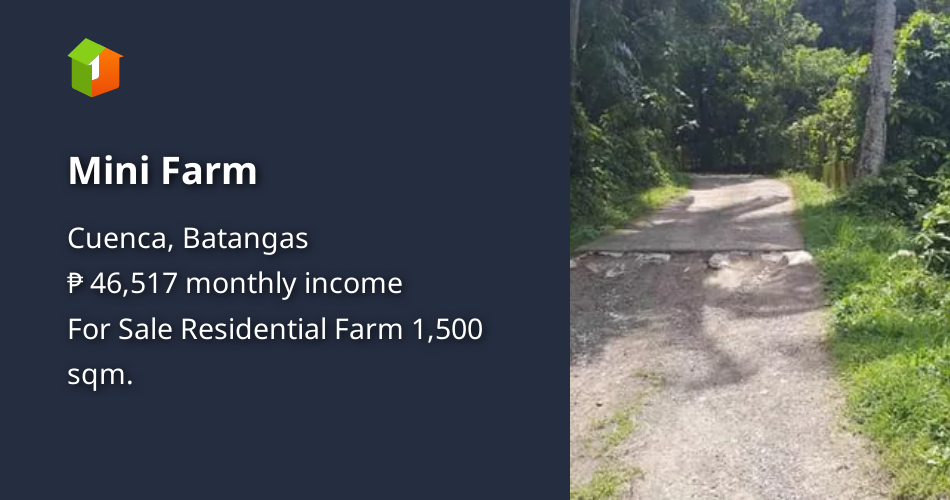 Mini Farm [Lot 🚜] (April 2024) in Cuenca, Batangas for sale