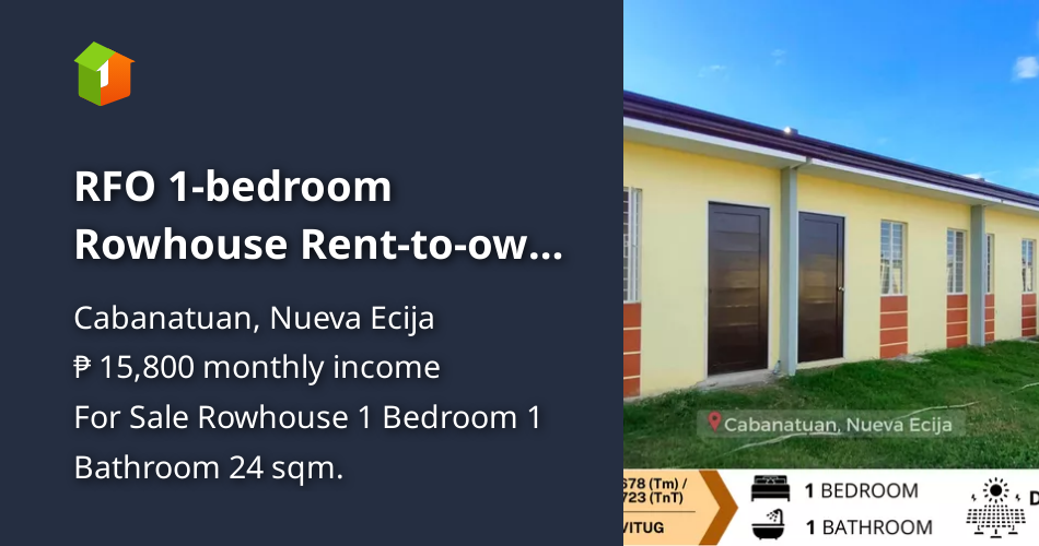 RFO 1bedroom Rowhouse Renttoown thru PagIBIG in Cabanatuan [House