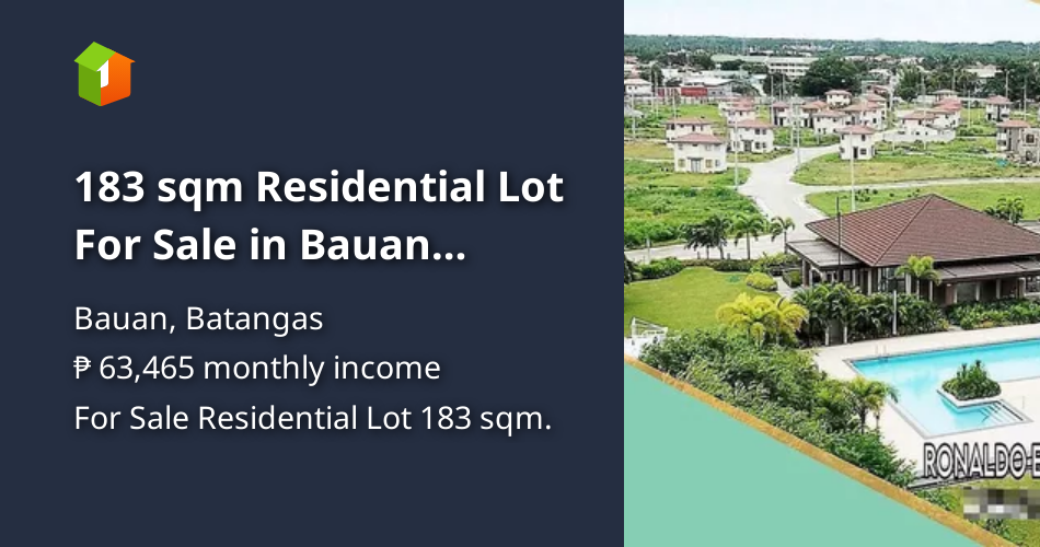 183 sqm Residential Lot For Sale in Bauan Batangas [Lot 🚜] (March 2024