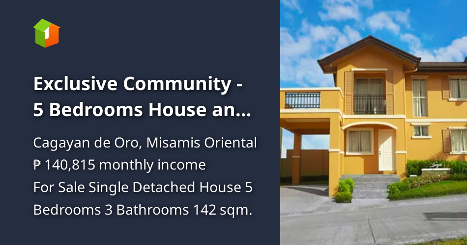 Exclusive Community 5 Bedrooms House and Lot in Cagayan de Oro City [House and Lot 🏘️] (May