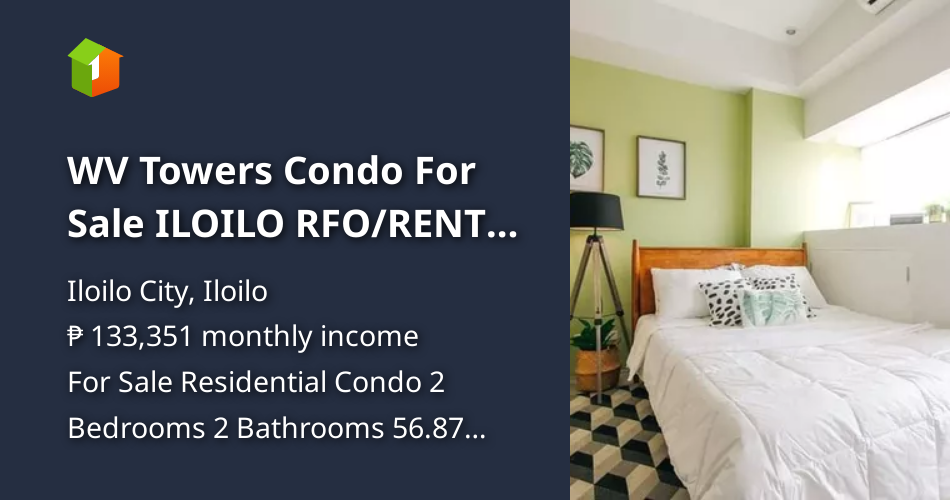 WV Towers Condo For Sale ILOILO RFO/RENT TO OWN 2BR with Balcony