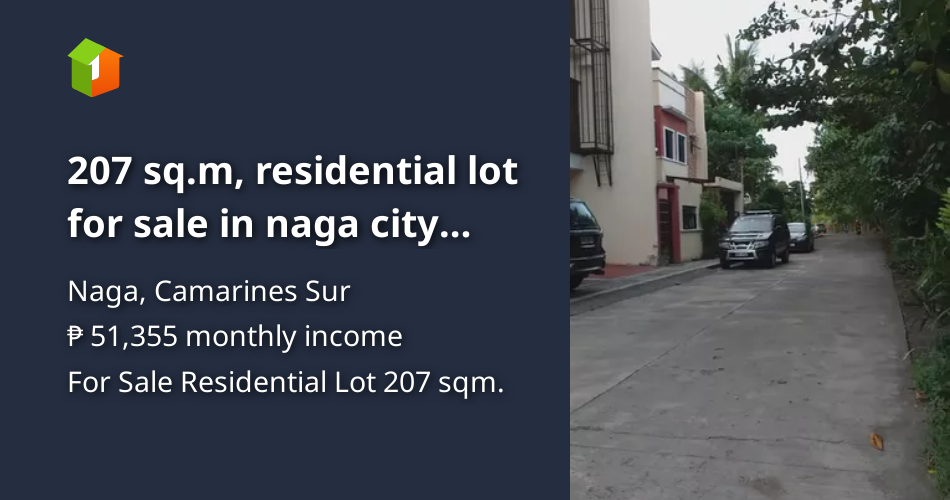 207 sq.m, residential lot for sale in naga city camarines sur [Lot 🚜