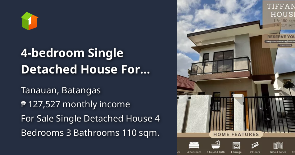 4bedroom Single Detached House For Sale in Darasa, Tanauan Batangas