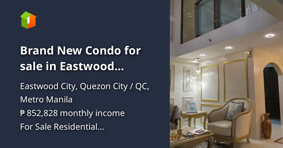 Brand New Condo for sale in Eastwood Quezon City [Condo 🏙️] (November