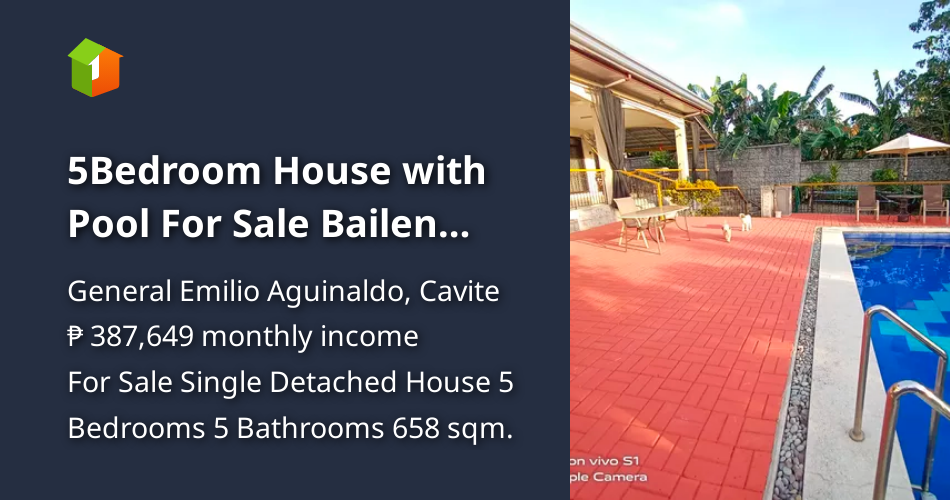 5Bedroom House with Pool For Sale Bailen Cavite [House and Lot 🏘️] (September 2024) in General