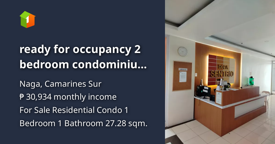 1 bedroom condominium in Naga City near SM Naga [Condo 🏙️] (June 2024