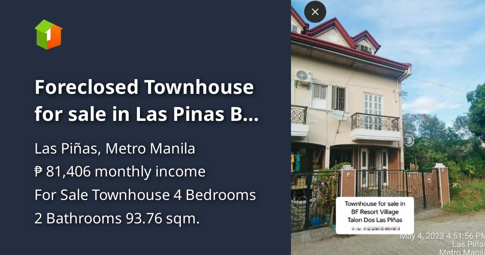 Foreclosed Townhouse for sale in Las Pinas BF Resort Village [Houses