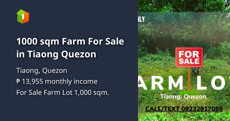 1000 sqm Farm For Sale in Tiaong Quezon [Lot 🚜] (August 2022) in Tiaong