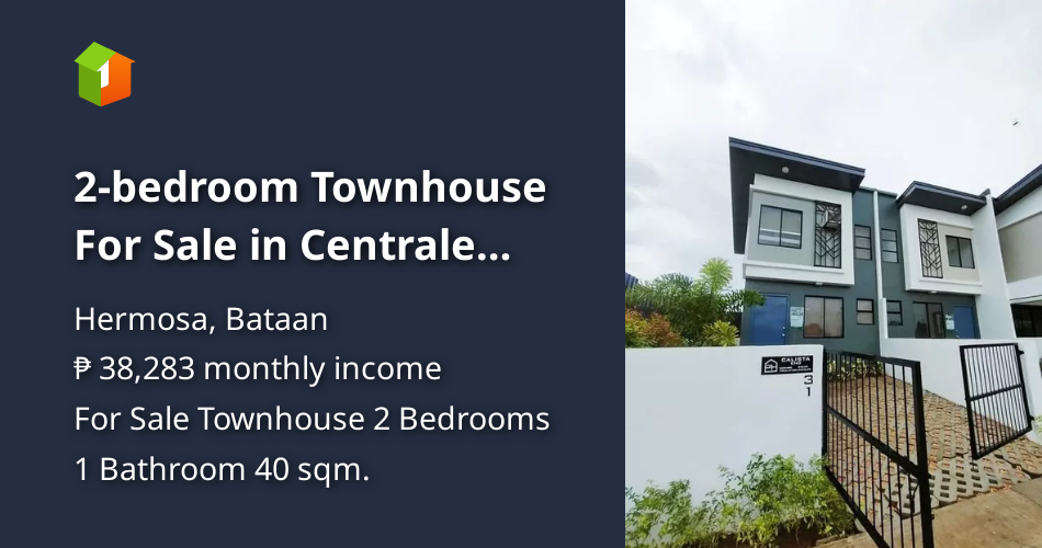 2bedroom Townhouse For Sale in Centrale Hermosa Bataan [House and Lot