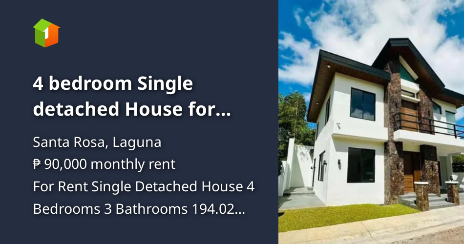 4 bedroom Single detached House for rent in santa rosa [Houses and Lots ...