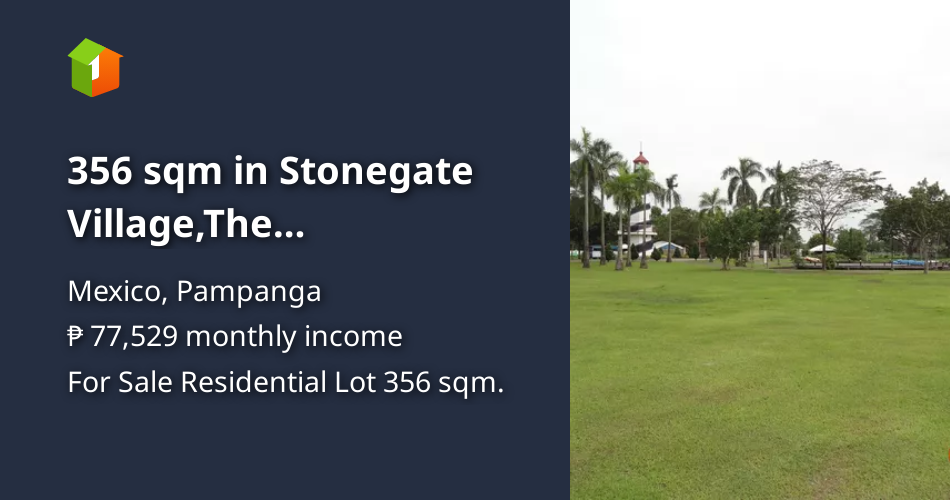 356 sqm Lot in Stonegate Village,The Lakeshore,Mexico Pampanga [Lot 🚜